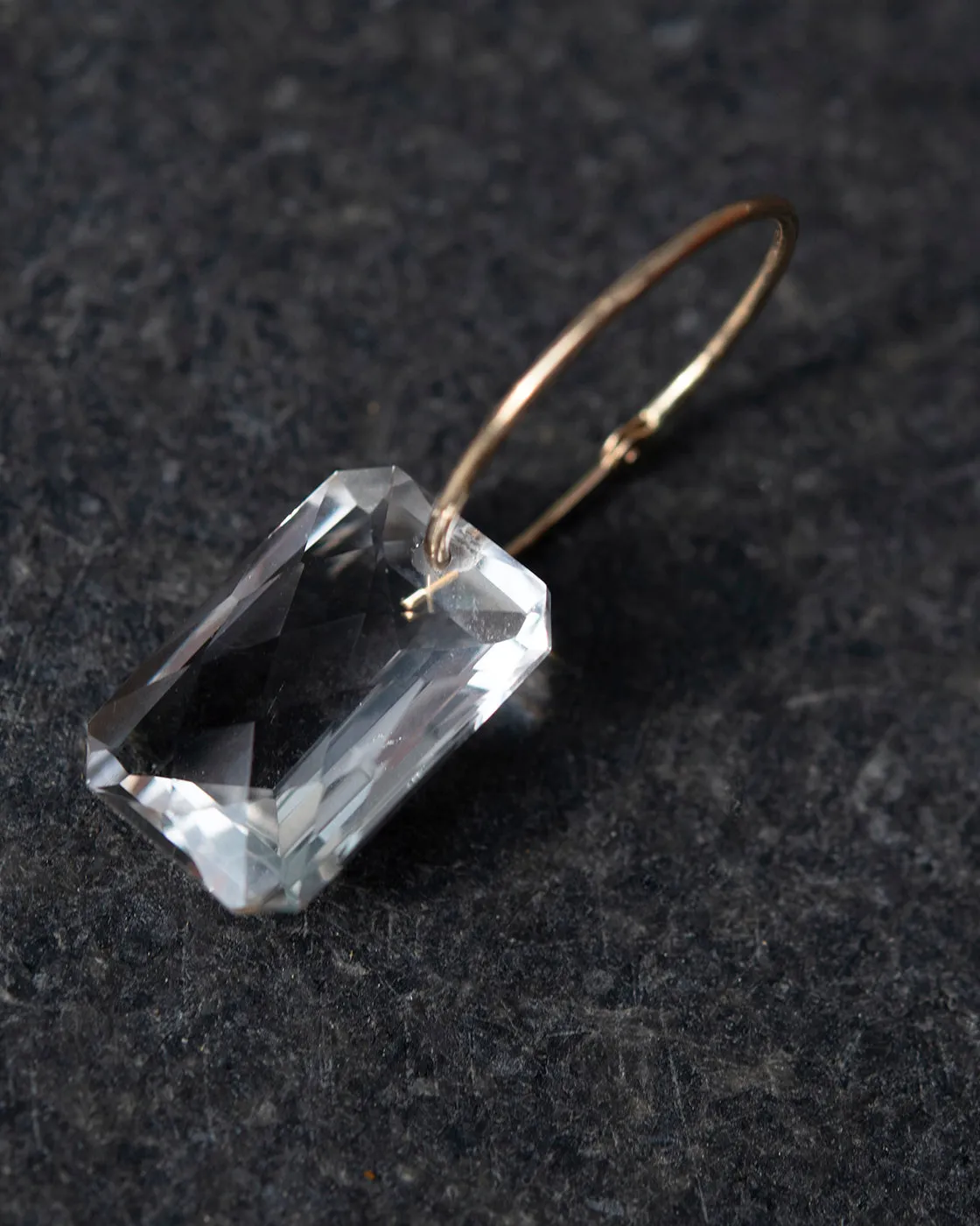 Briolette Emerald Cut Ghost Amethyst