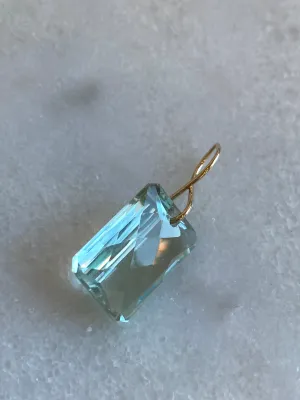 Briolette Green Amethyst Infinity Bale Charm