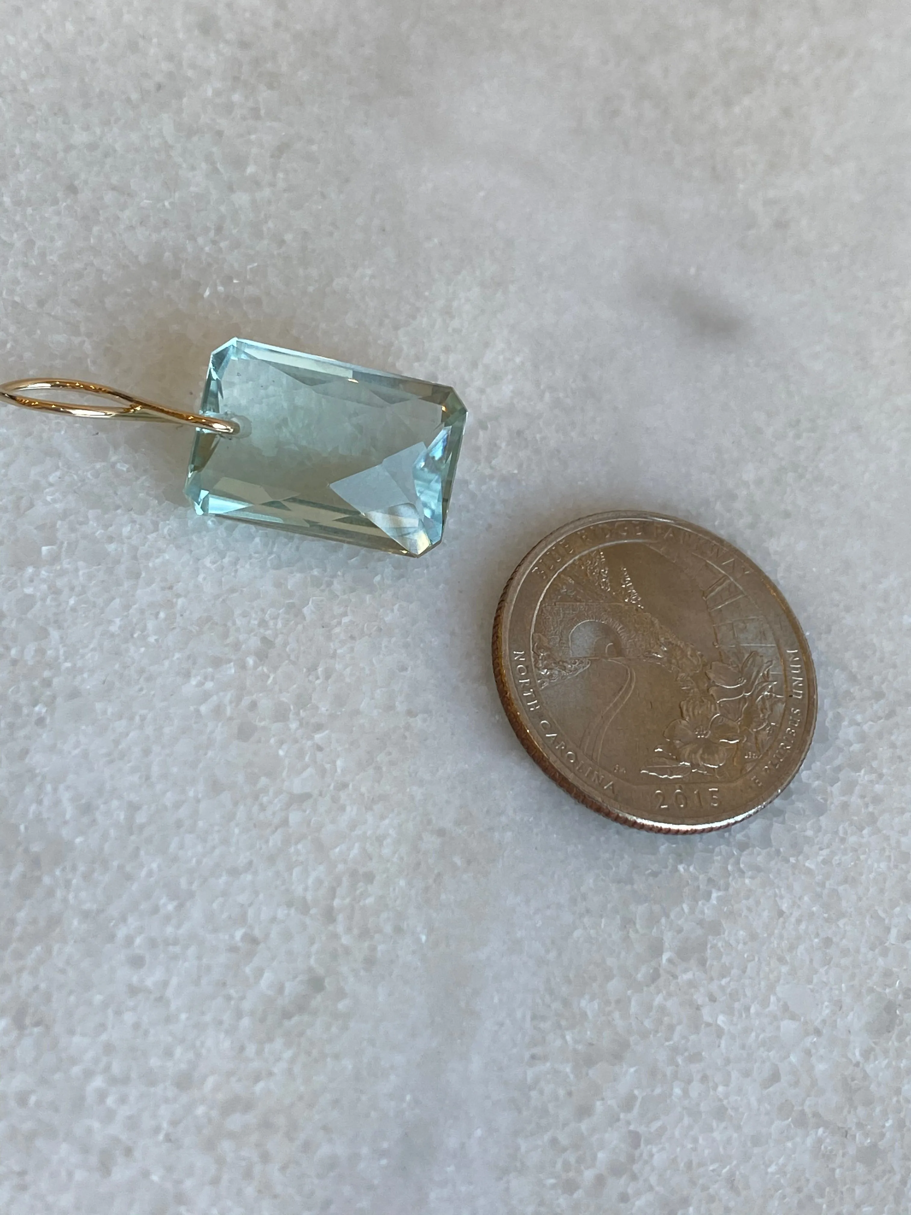 Briolette Green Amethyst Infinity Bale Charm