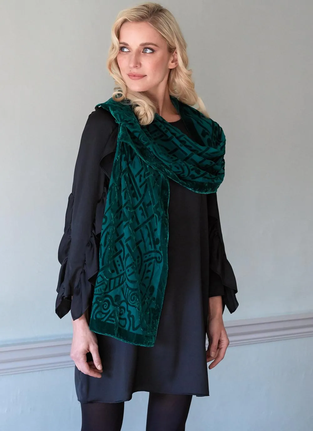 Celtic Burn Out Velour Scarf