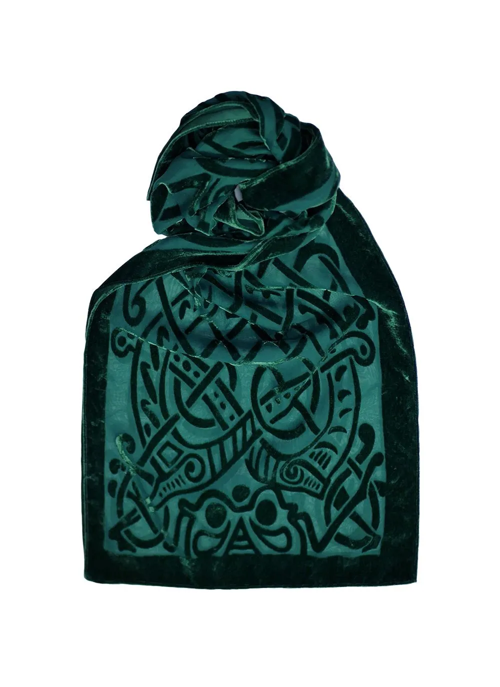 Celtic Burn Out Velour Scarf