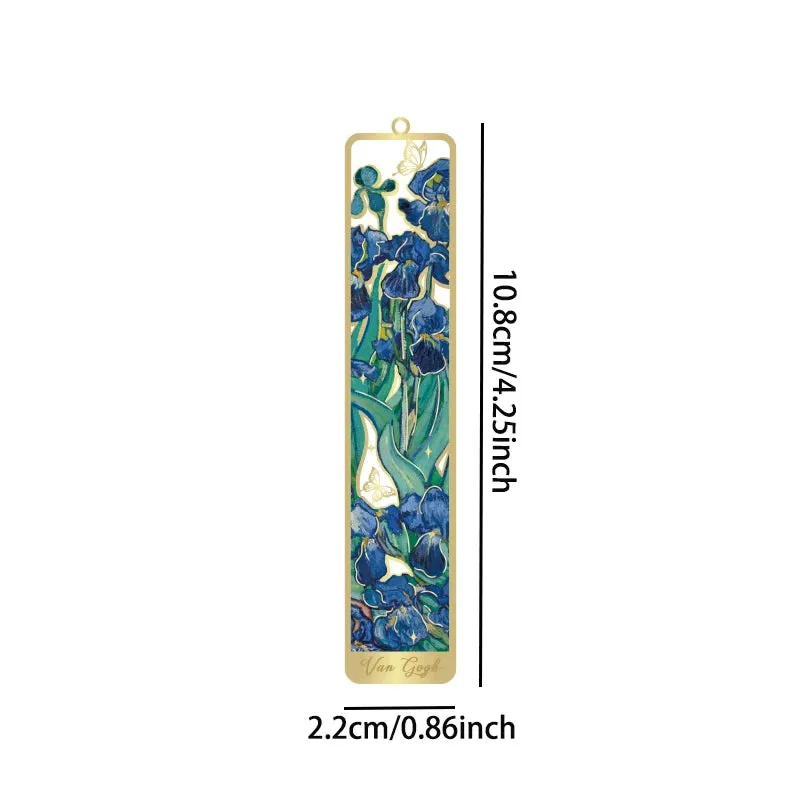 CHRISTIANARTBAG Retro Floral Painting Metal Bookmark Hollow Bronzing Bookmark With Tassel For Book Club Reader Writers Book Lovers Students
