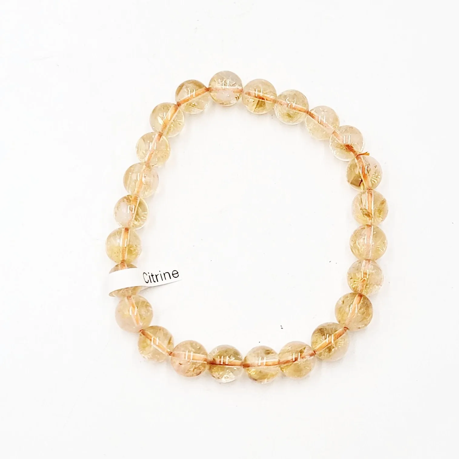Citrine Bracelet 8mm Bead Bracelet