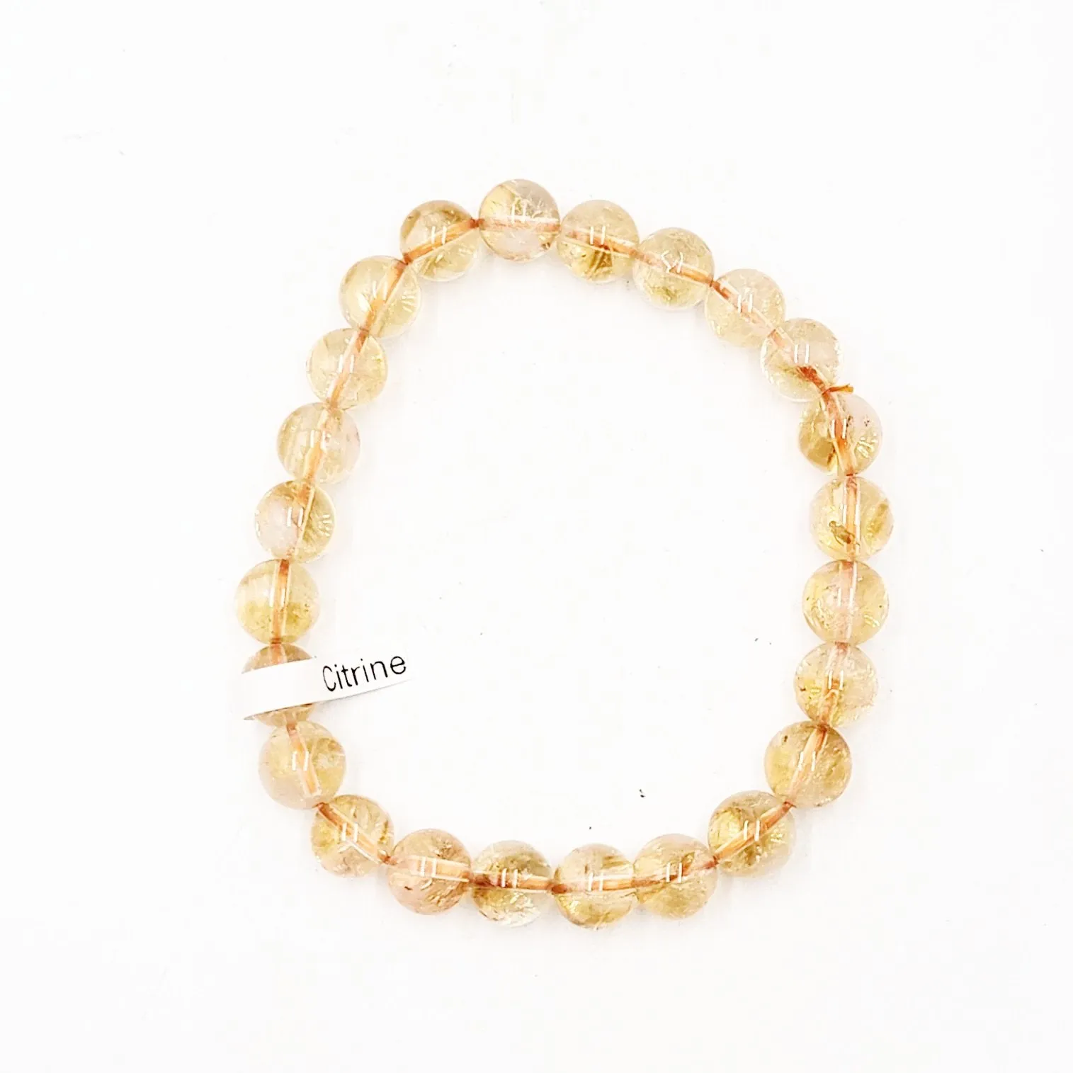 Citrine Bracelet 8mm Bead Bracelet