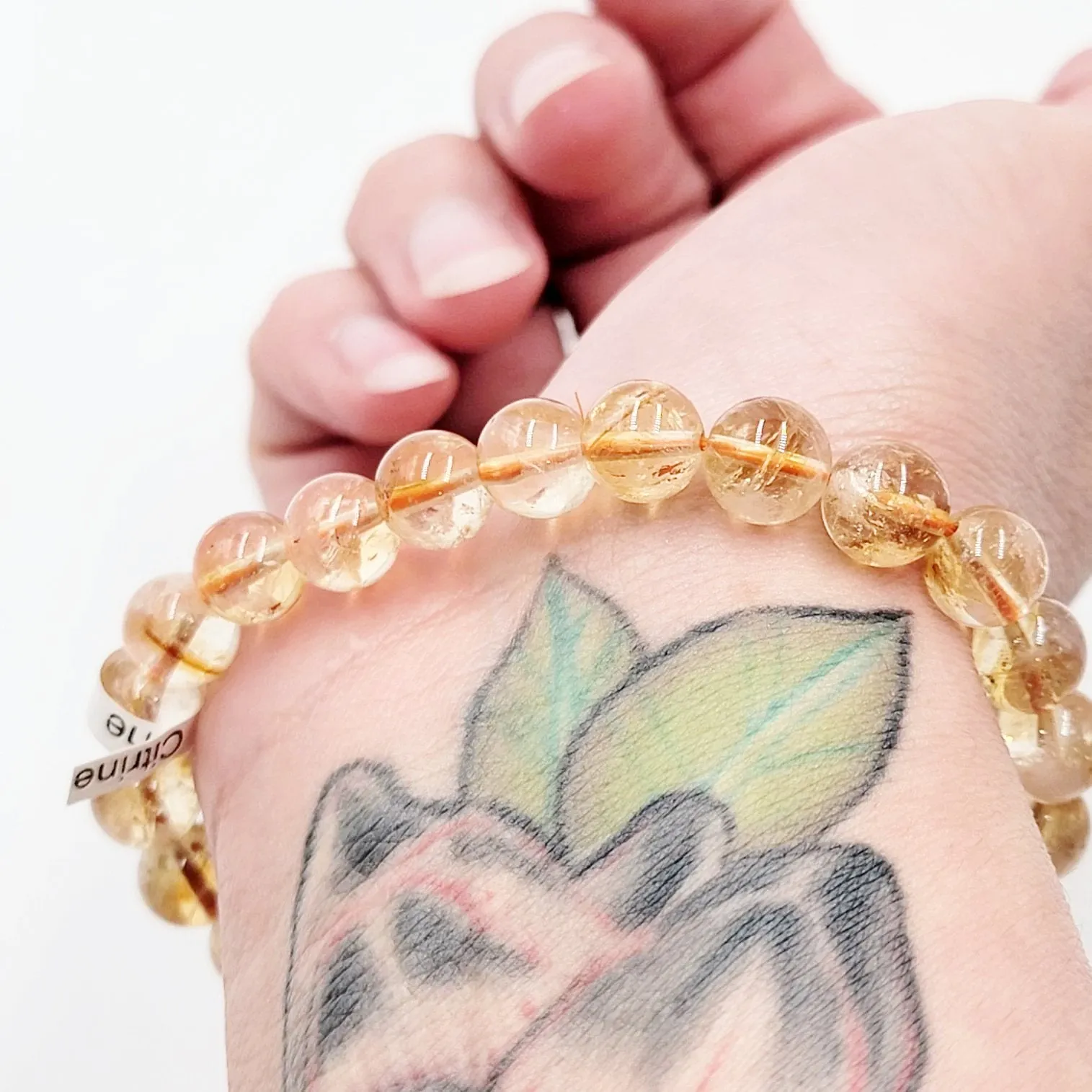 Citrine Bracelet 8mm Bead Bracelet