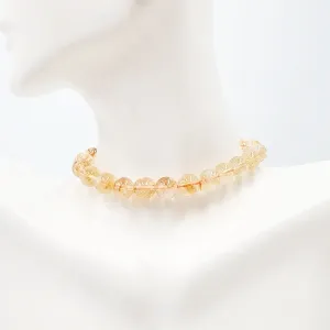 Citrine Bracelet 8mm Bead Bracelet