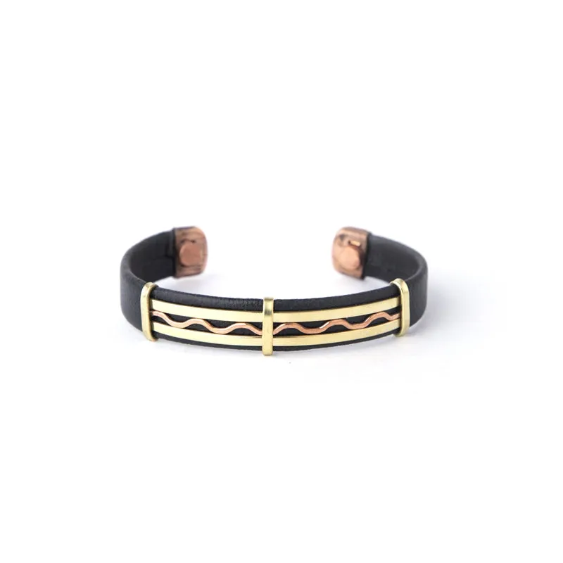 Copper Bracelet for Men and Women 99.9% Pure Copper Fashion Bangle 6.8" Adjustable Size Healthy Bracelet