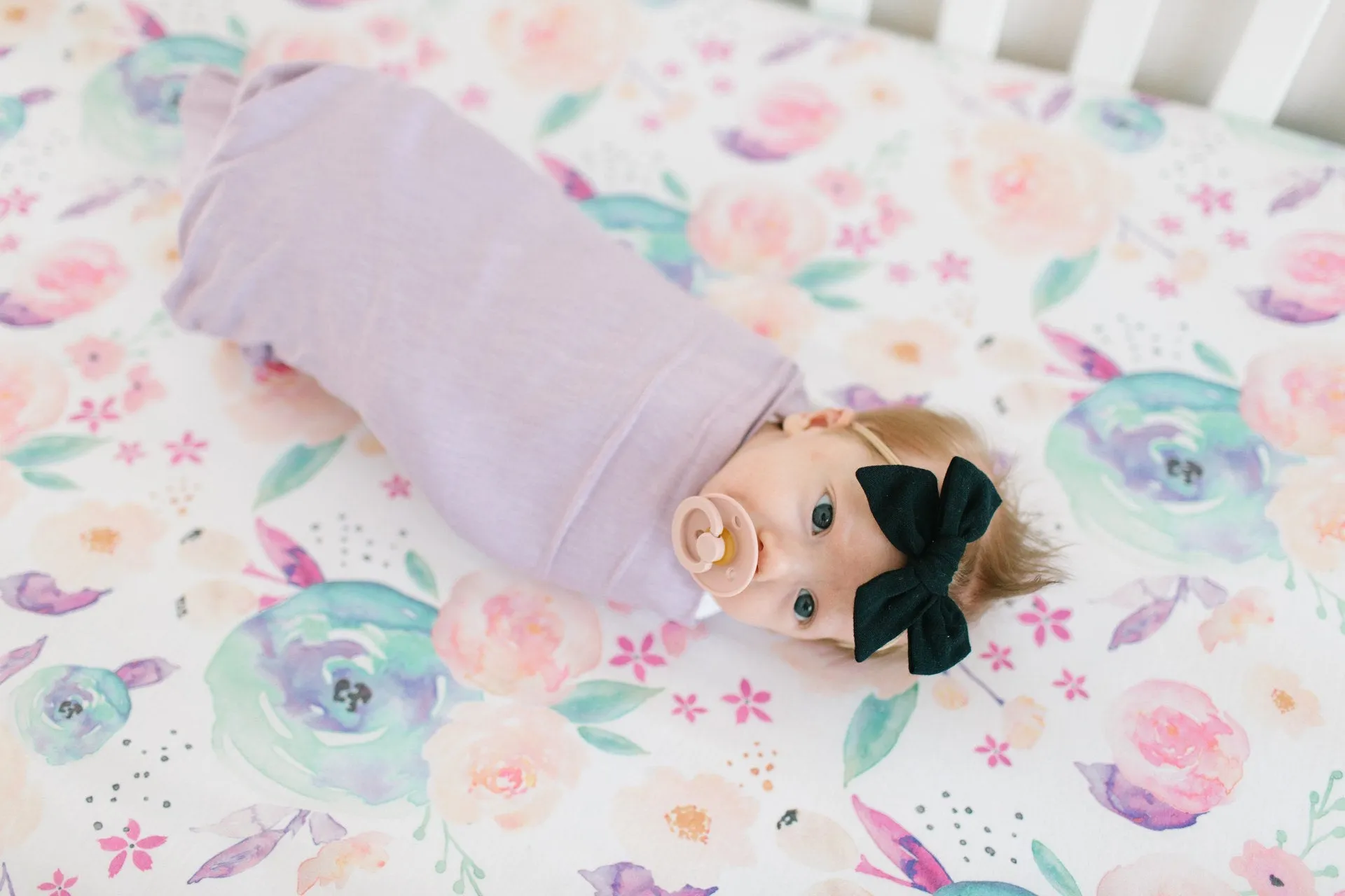 Copper Pearl Bloom Fitted Crib Sheet