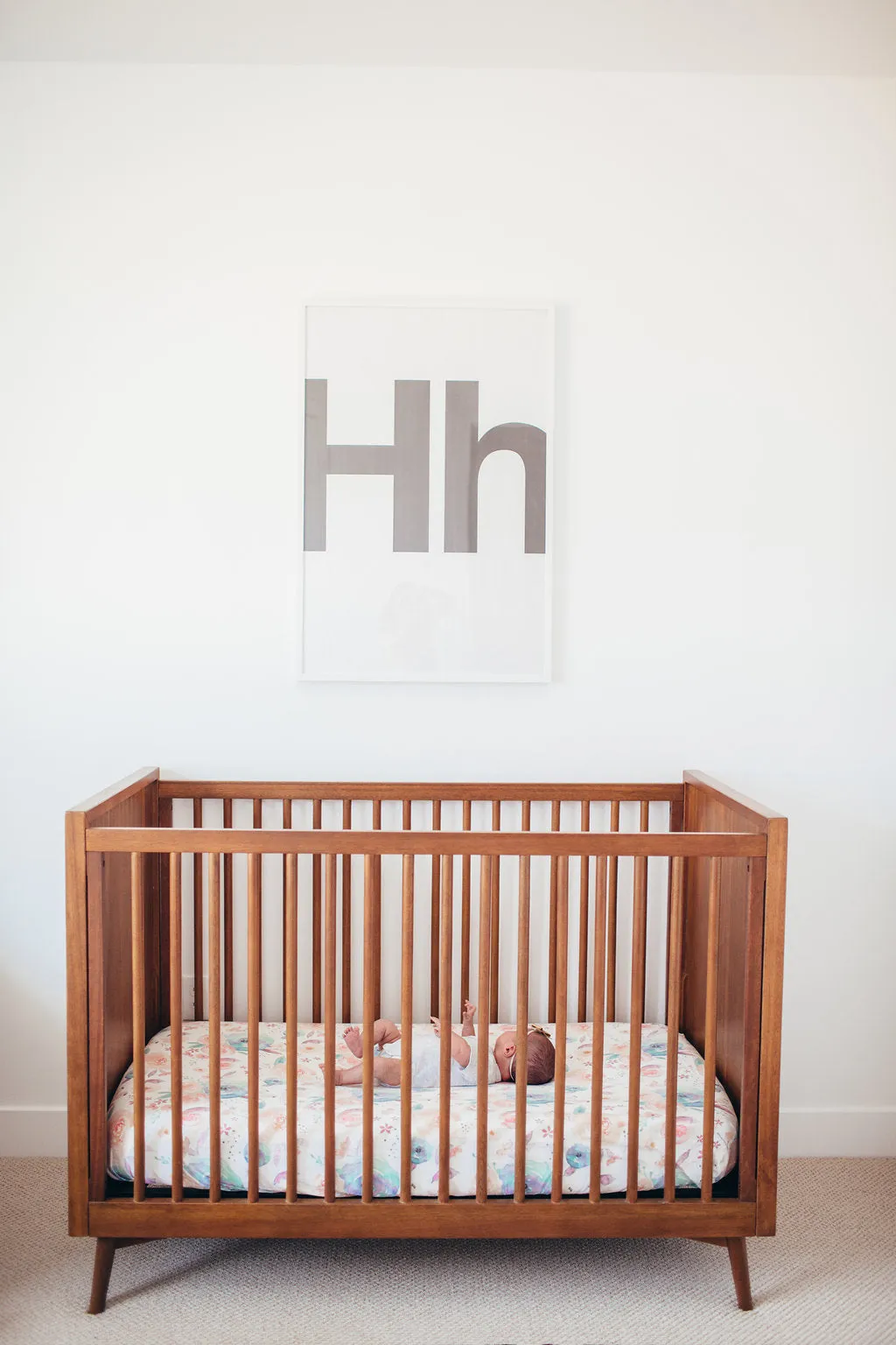 Copper Pearl Bloom Fitted Crib Sheet