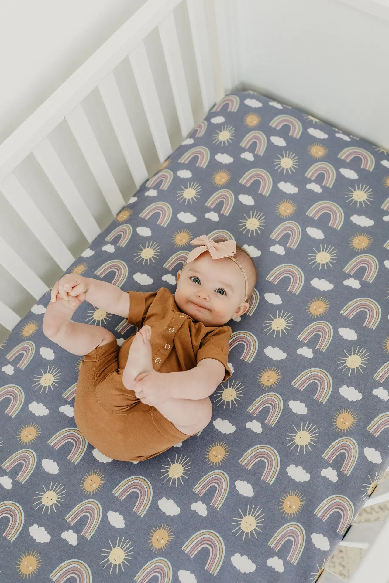 Copper Pearl Hope Fitted Crib Sheet