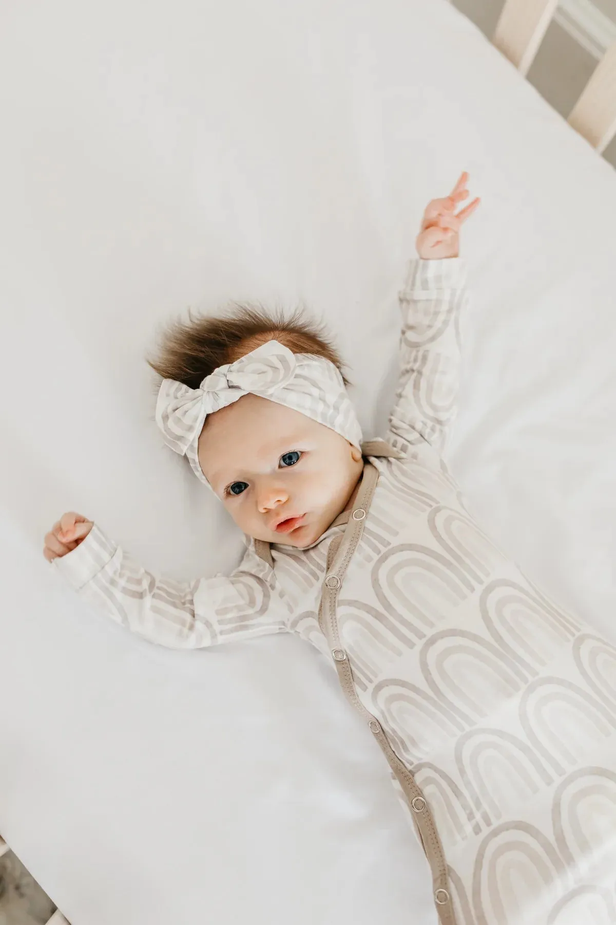 Copper Pearl - Knit Headband Bow - Bliss