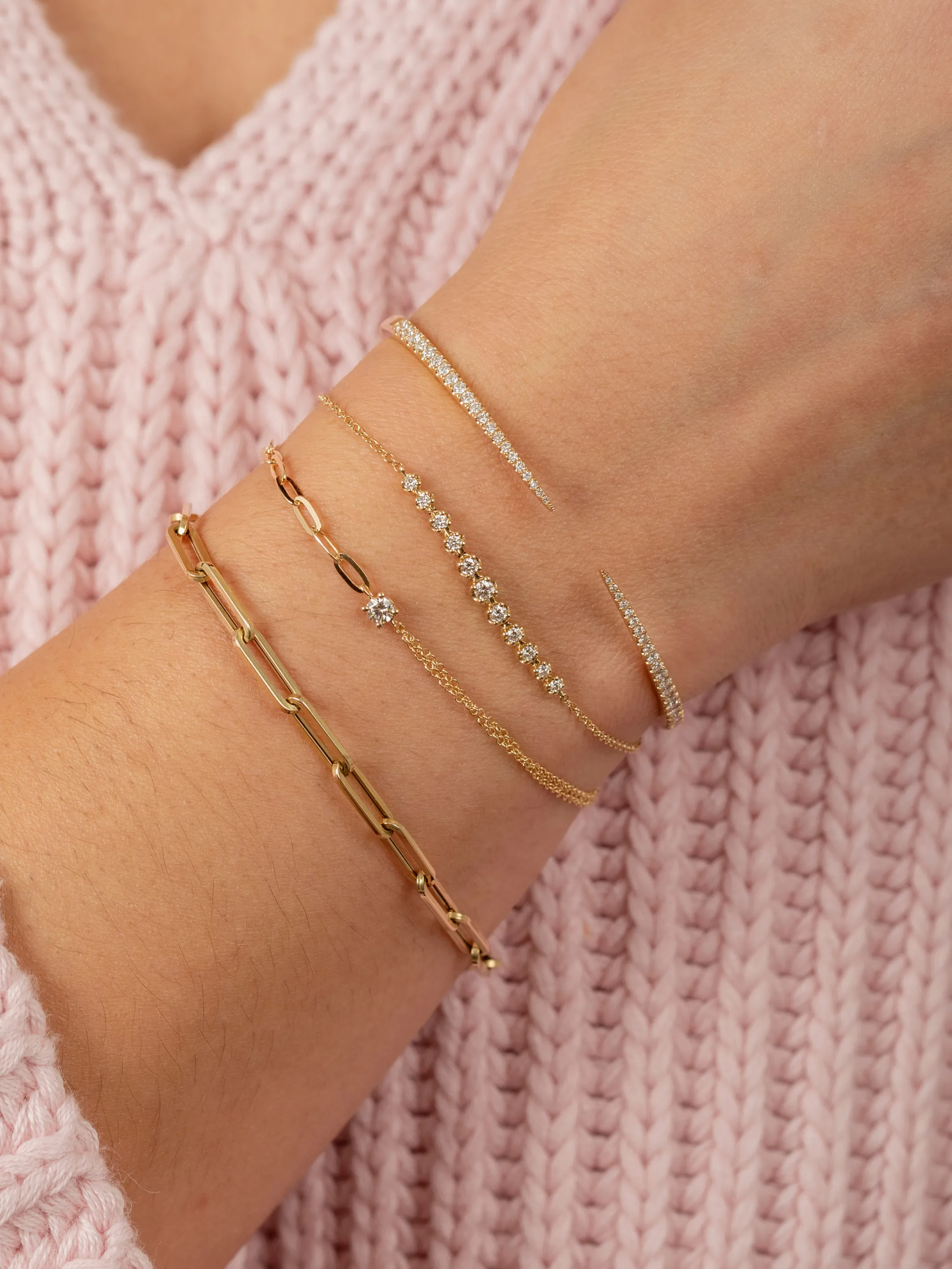 Cupcake Chasing Diamonds Bracelet 14K
