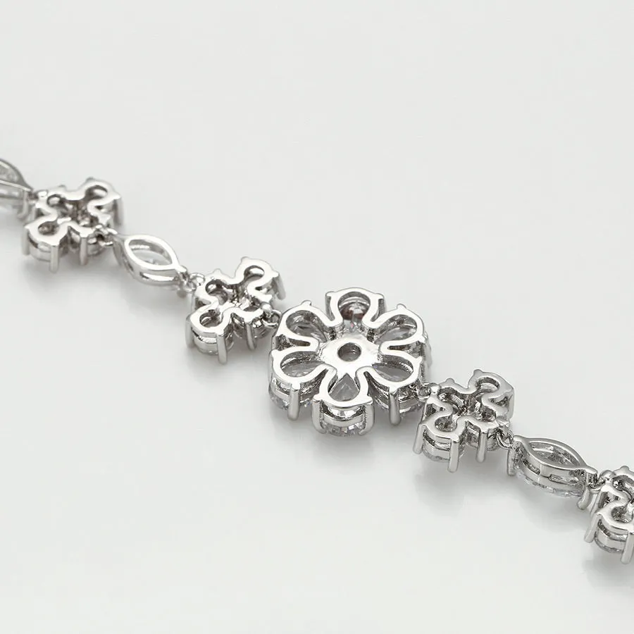Cz Diamond Flower Bracelet