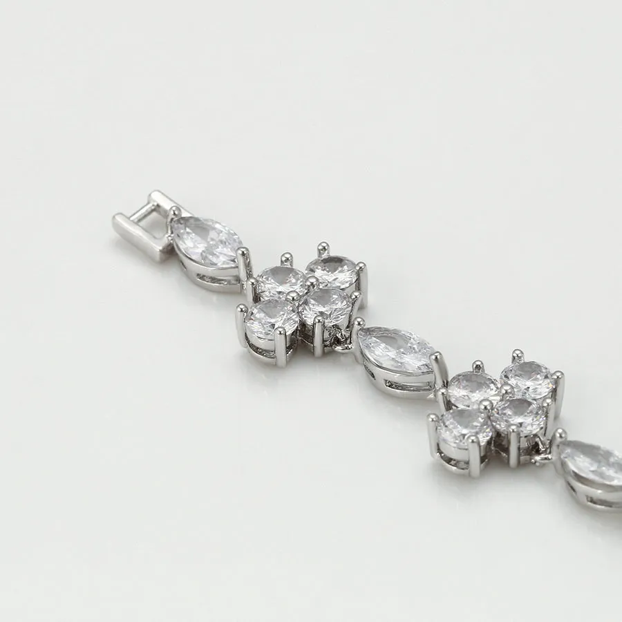 Cz Diamond Flower Bracelet