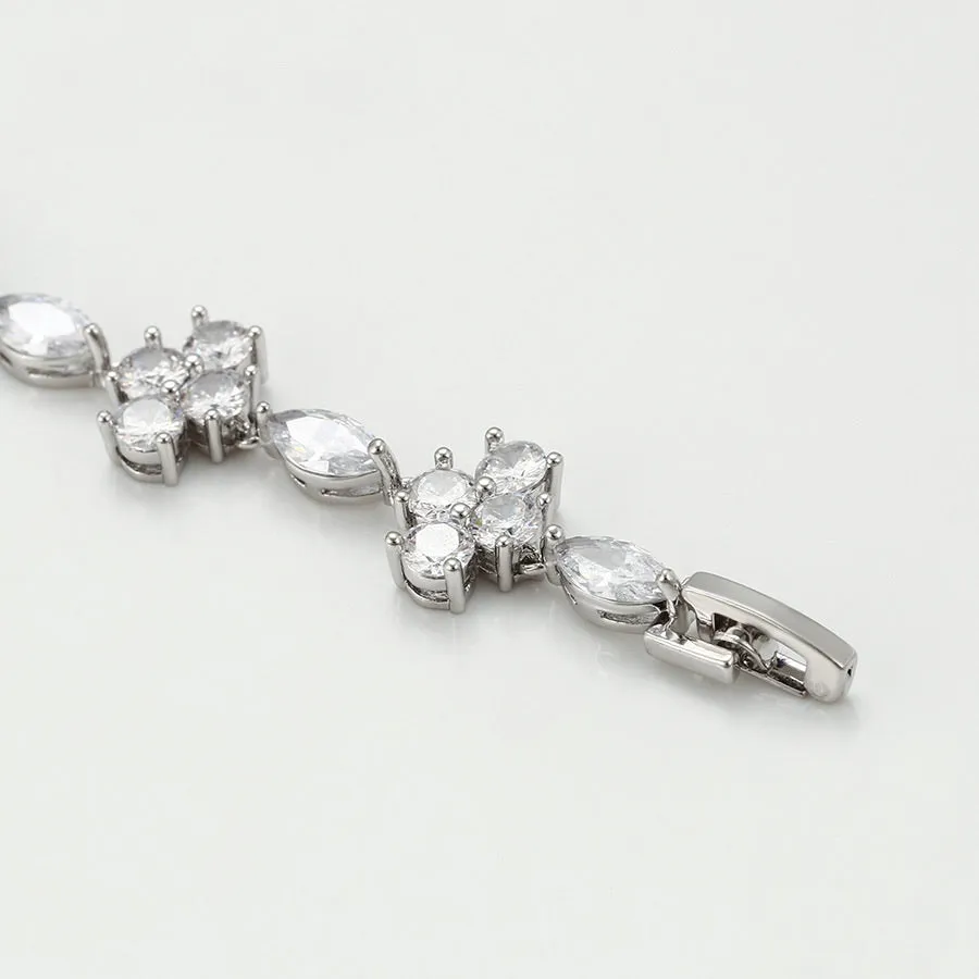 Cz Diamond Flower Bracelet