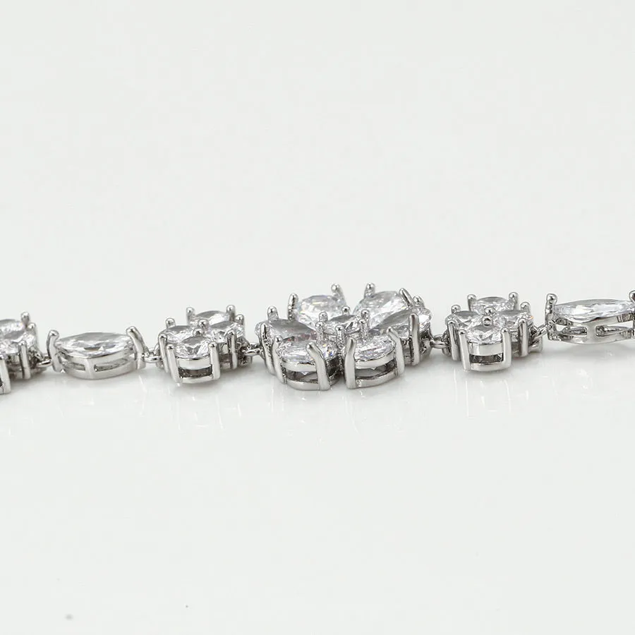 Cz Diamond Flower Bracelet