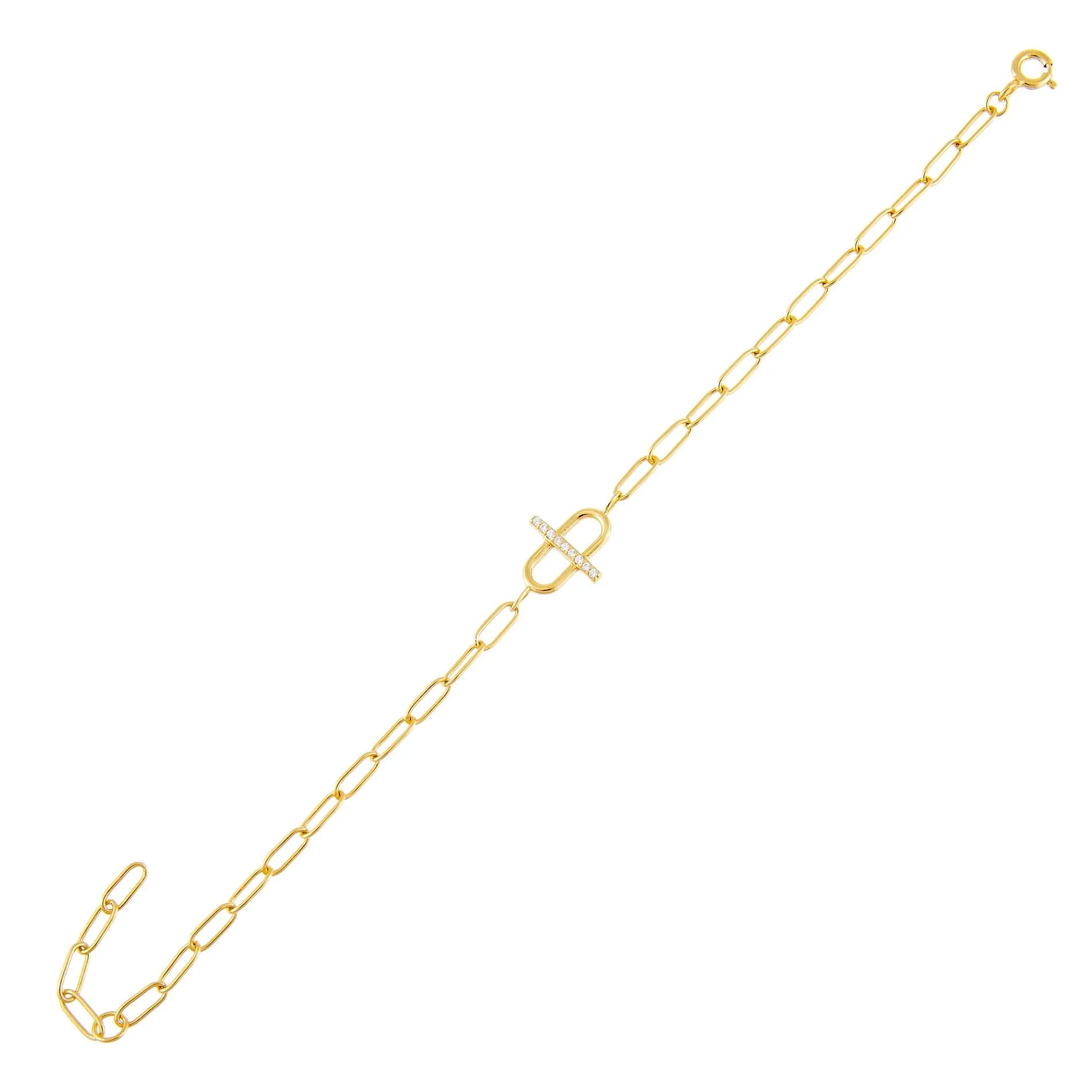 CZ Toggle Multi Link Bracelet
