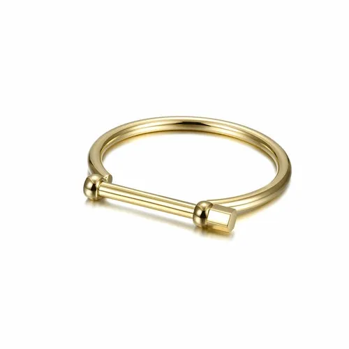 D-Shape Screw Bar Bangle