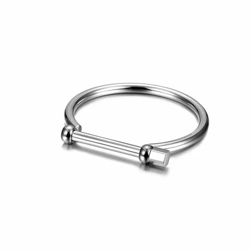 D-Shape Screw Bar Bangle