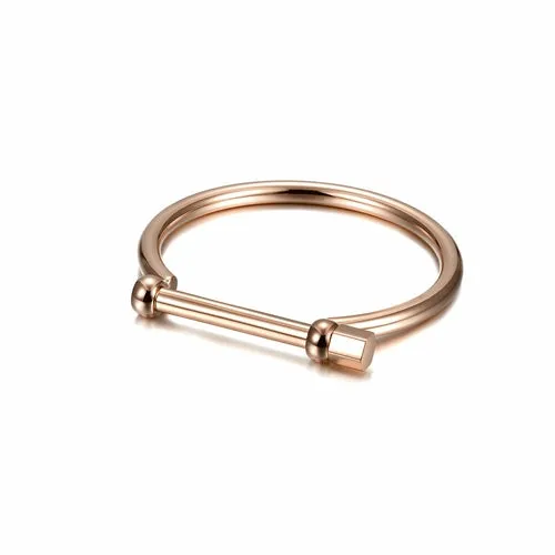 D-Shape Screw Bar Bangle