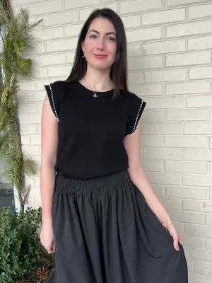 Darling Pearl Trim Top