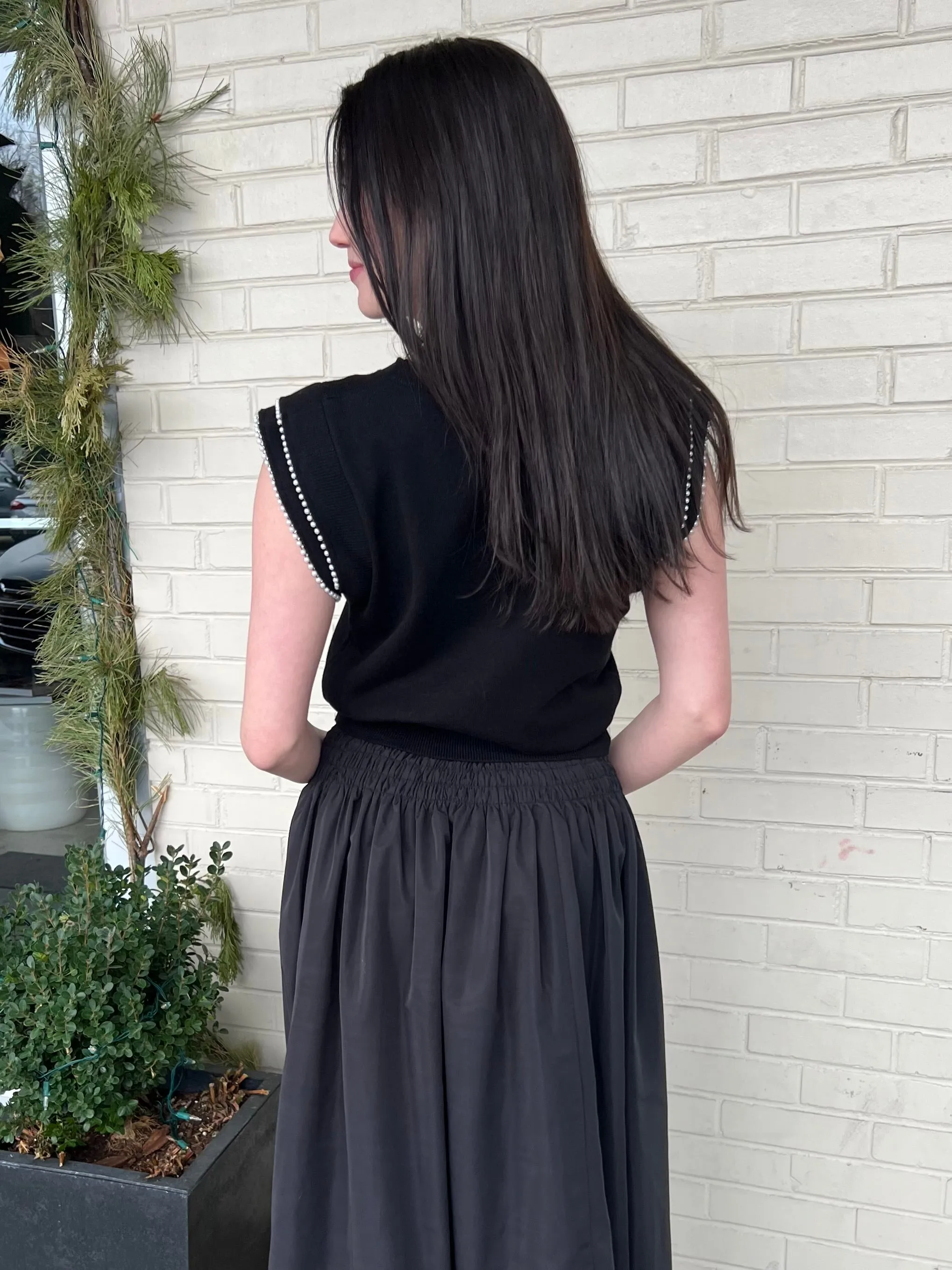 Darling Pearl Trim Top