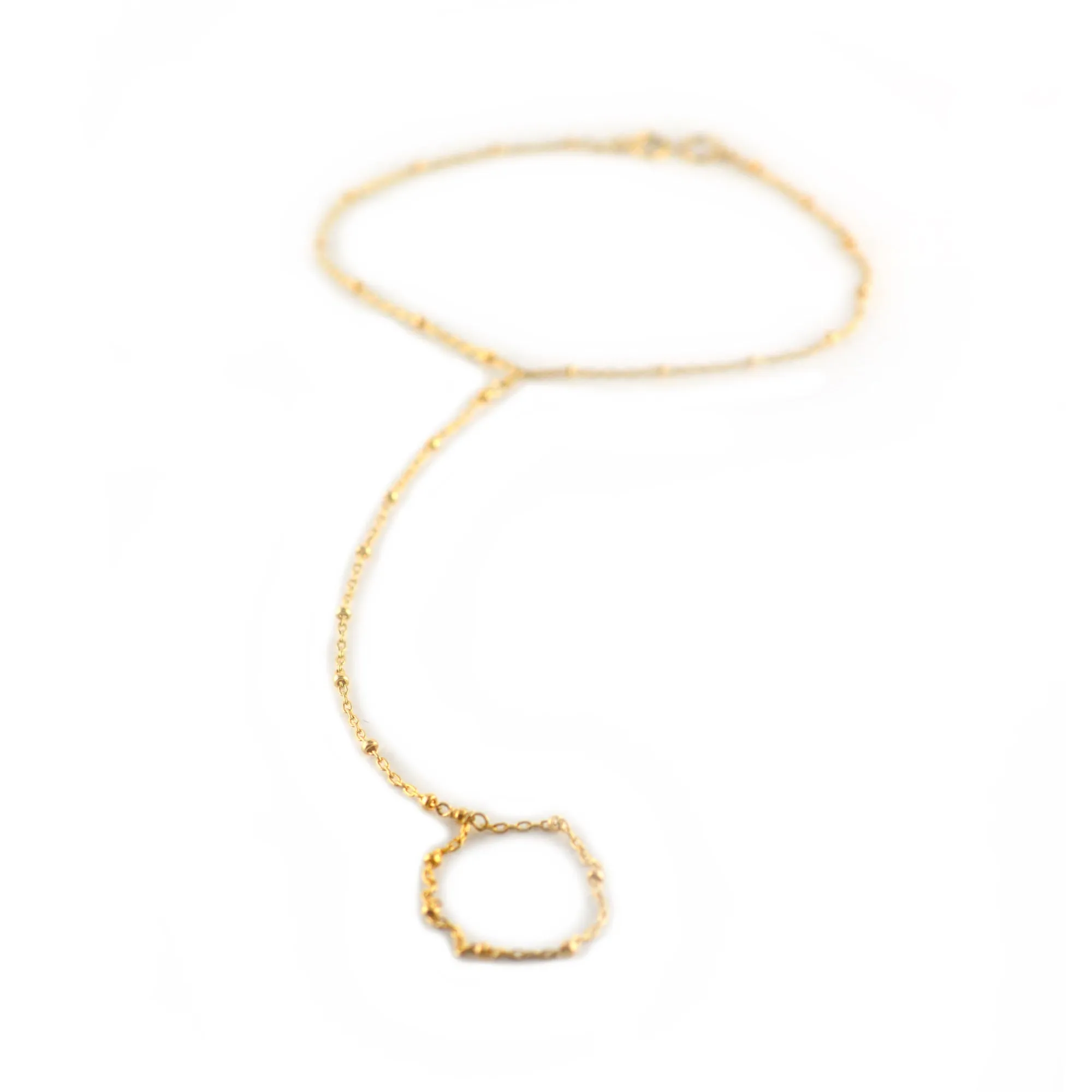 Delicate Beaded Hand Bracelet