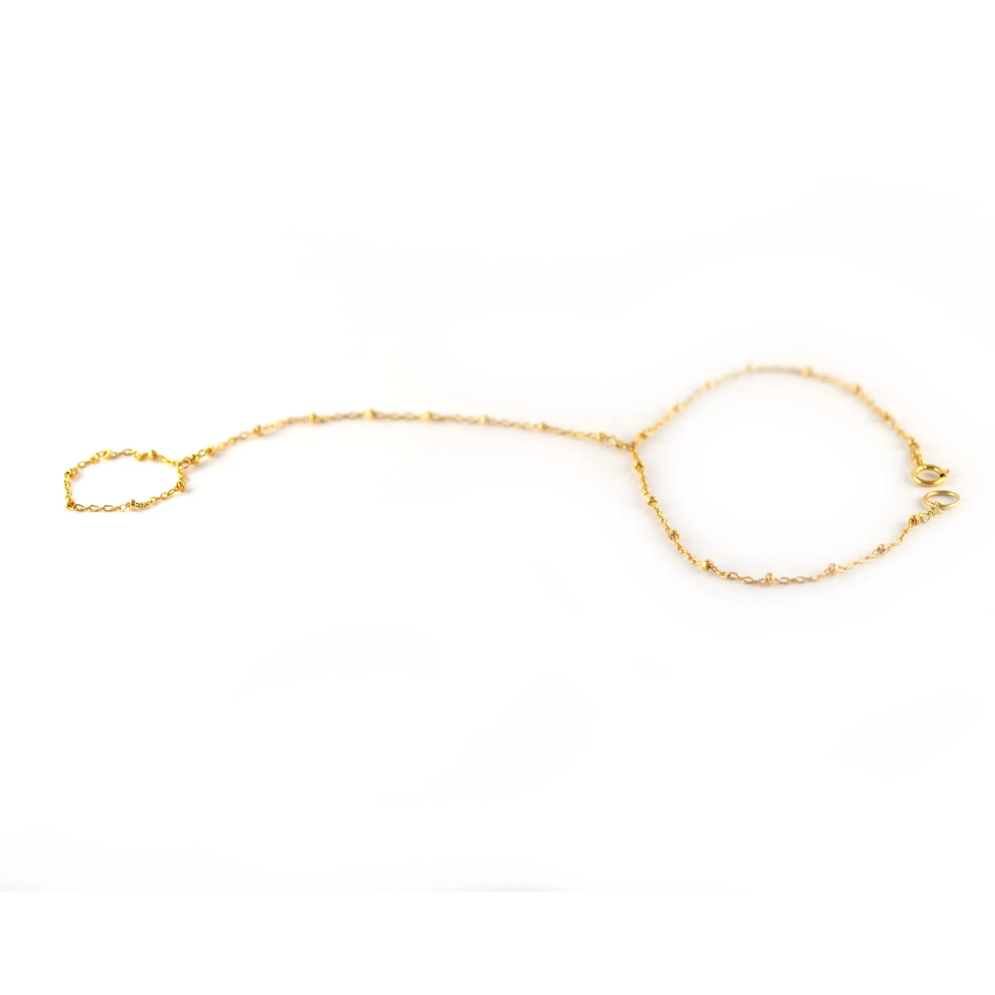 Delicate Beaded Hand Bracelet