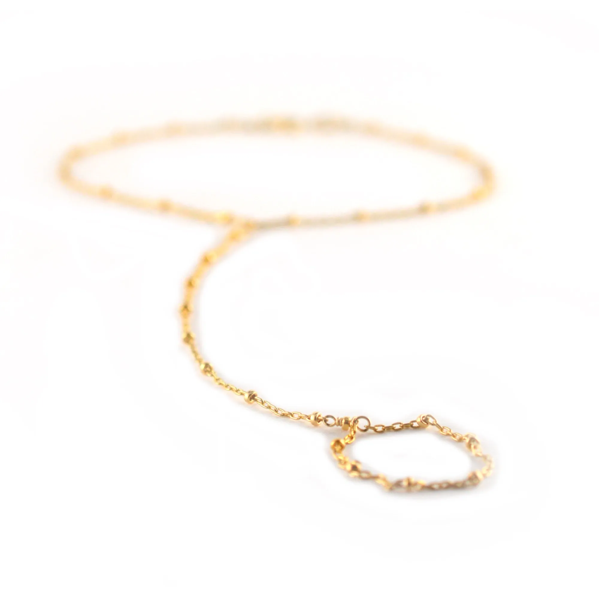 Delicate Beaded Hand Bracelet