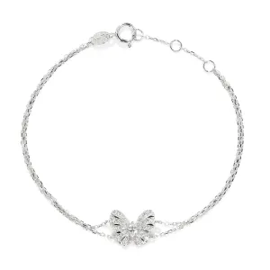 Diamond Butterfly Two-Strand Bracelet