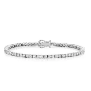 Elegant 3 Carat Sparkling Real Natural Earth Mined Diamond Tennis Bracelet
