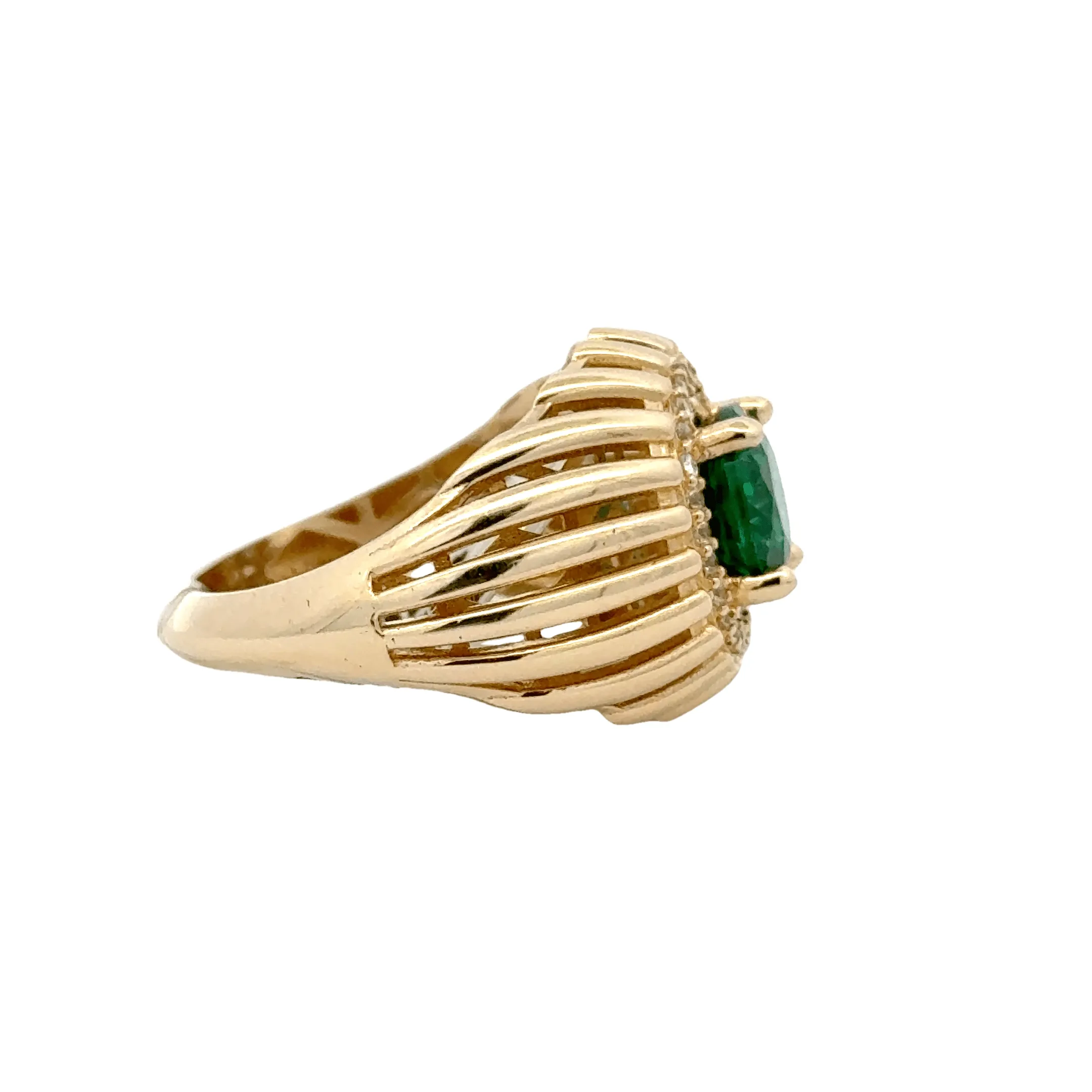 Elegant Green Gemstone Ring