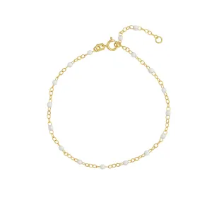 Enamel Bead Station Bracelet
