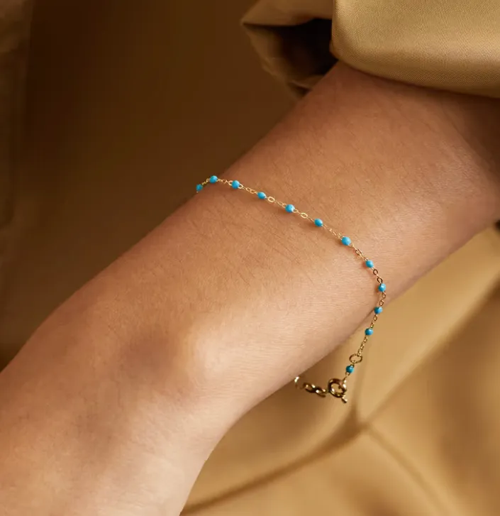 Enamel Bead Station Bracelet