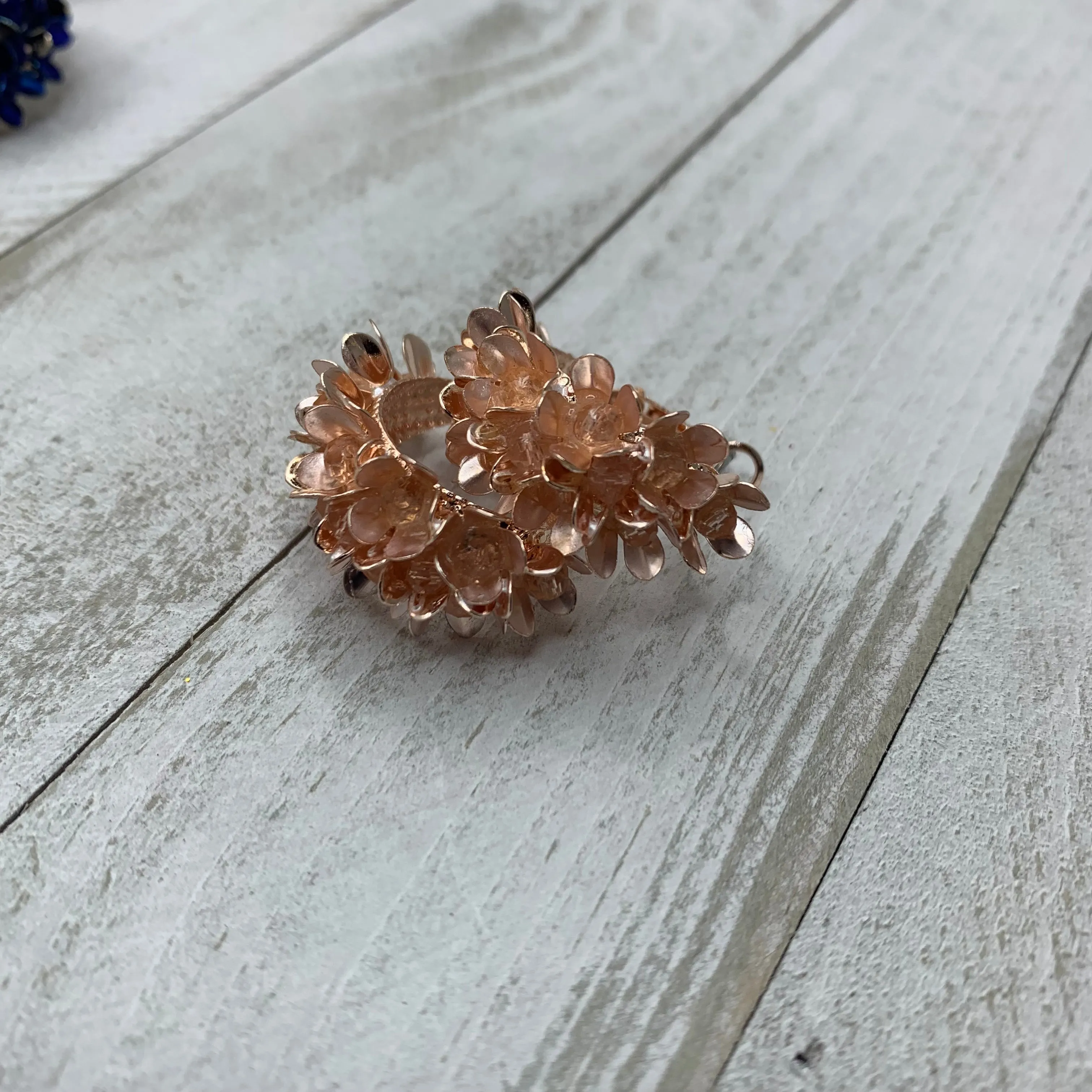 Enamel Gold Plated Small Flowers Hoops 200-12 | Erika Williner Designs