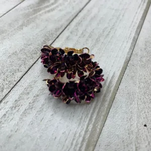 Enamel Gold Plated Small Flowers Hoops 200-12 | Erika Williner Designs