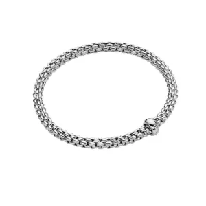 Fope Solo Flex'it 18k White Gold Bracelet - Size Medium
