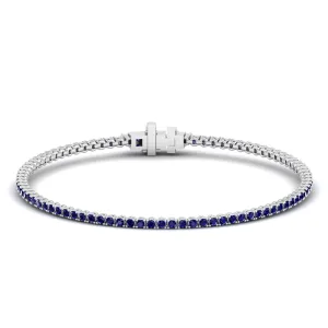 Four Prong Sapphire Tennis Bracelet