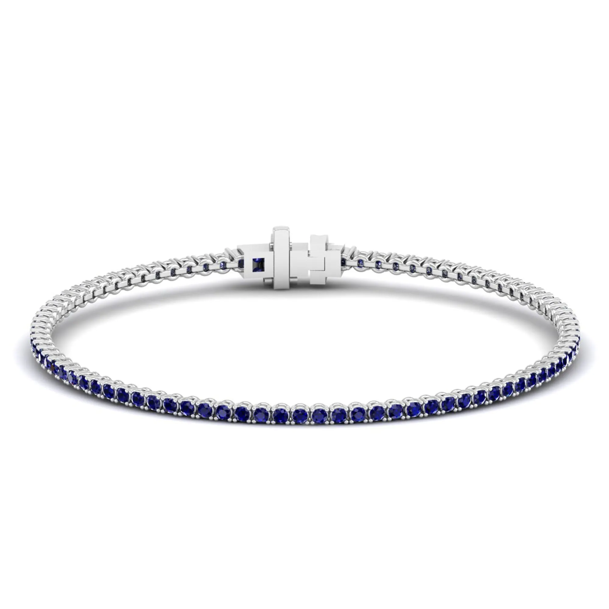 Four Prong Sapphire Tennis Bracelet