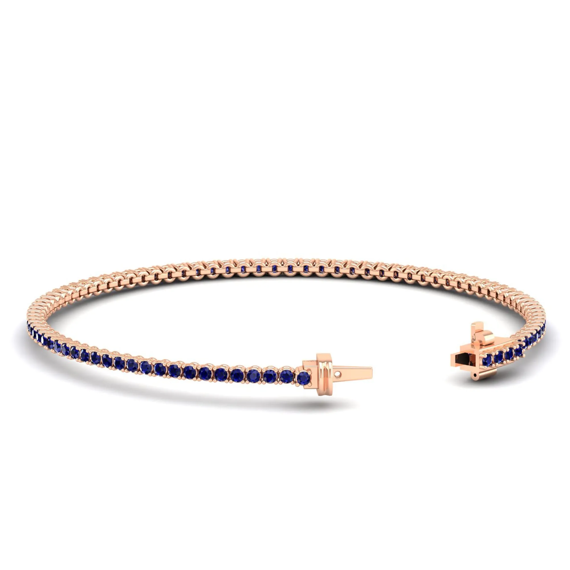 Four Prong Sapphire Tennis Bracelet