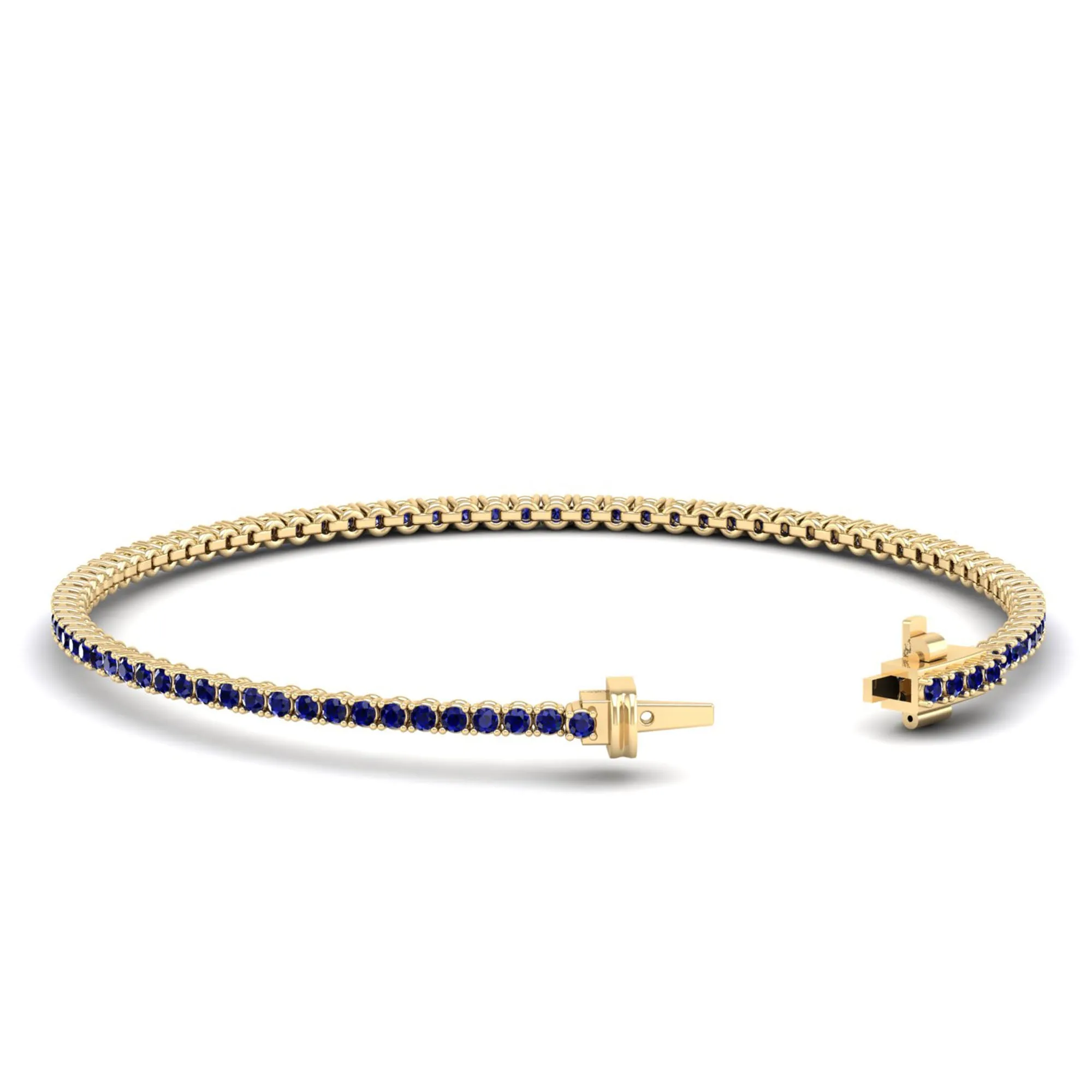 Four Prong Sapphire Tennis Bracelet
