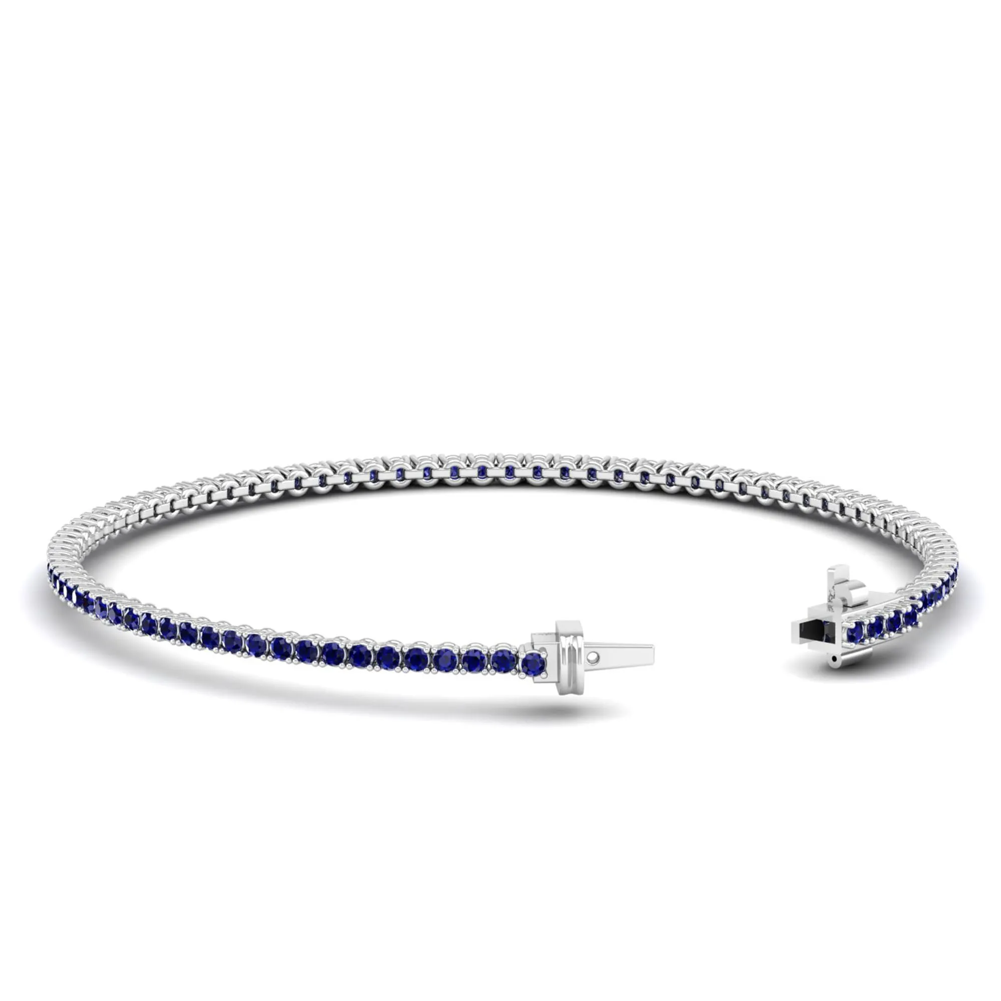 Four Prong Sapphire Tennis Bracelet
