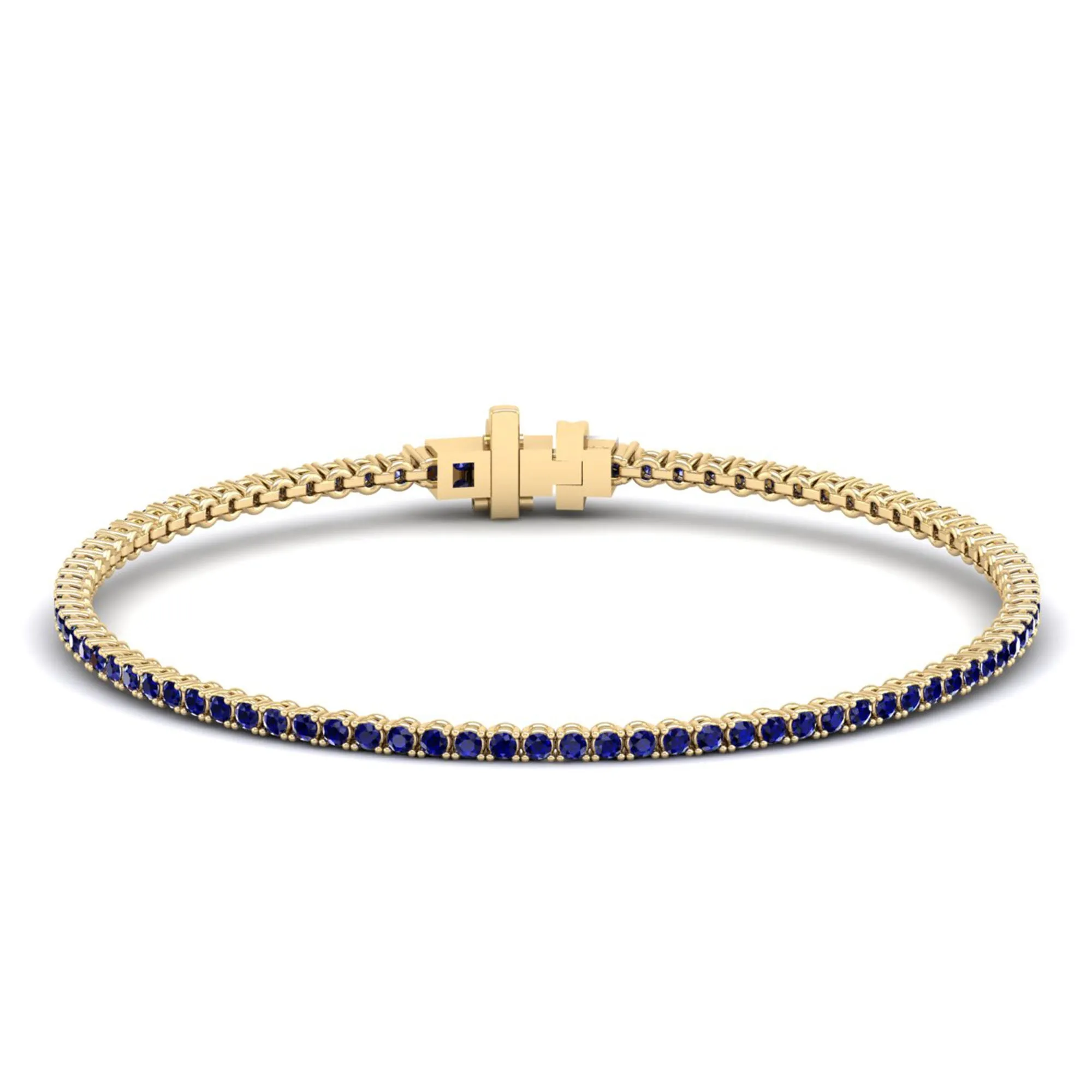 Four Prong Sapphire Tennis Bracelet