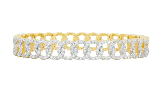 Freida Rothman Chain of Shine Hinge Bangle