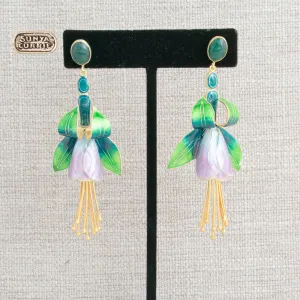 Fuscia Enamel Earrings