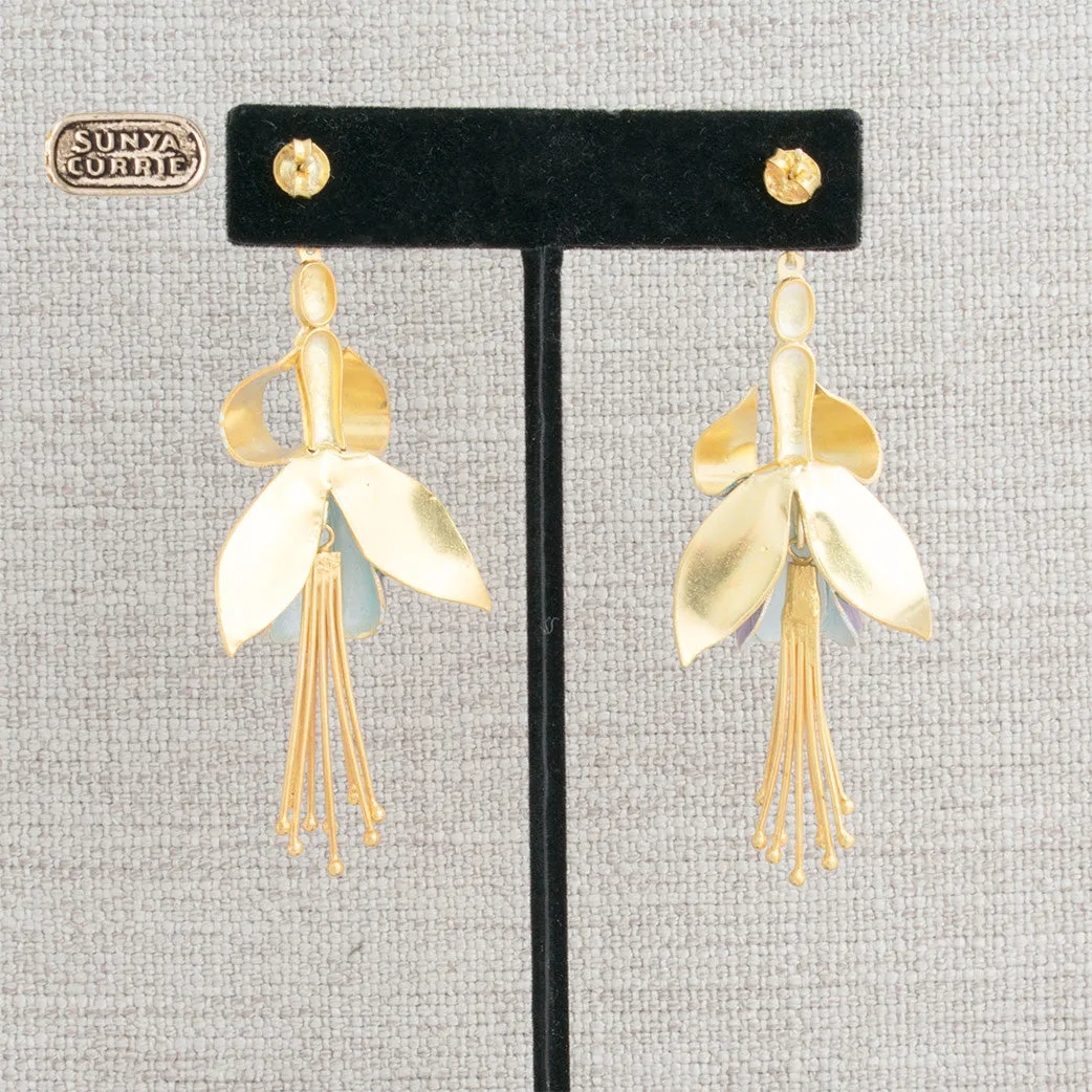 Fuscia Enamel Earrings
