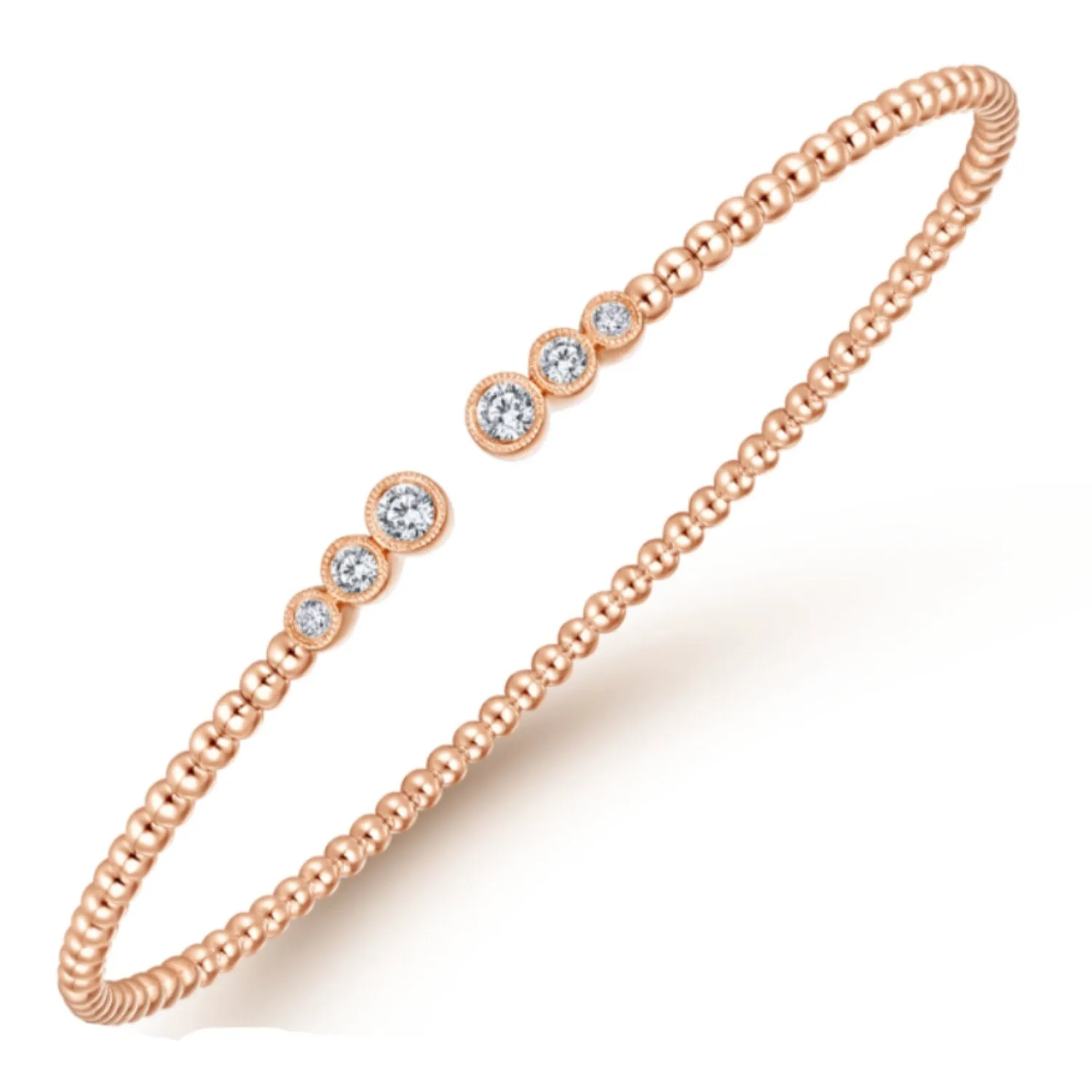 Gabriel & Co. Bujukan Graduating Bezel Diamond Bangle