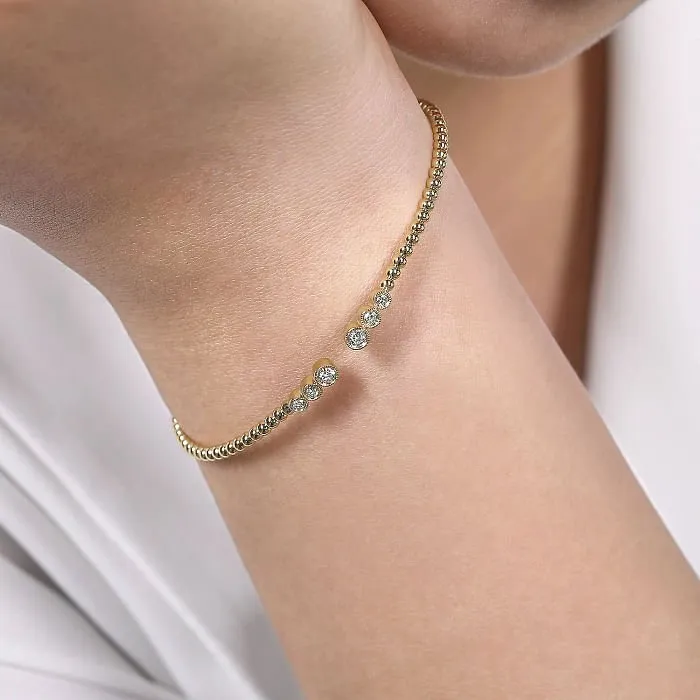 Gabriel & Co. Bujukan Graduating Bezel Diamond Bangle