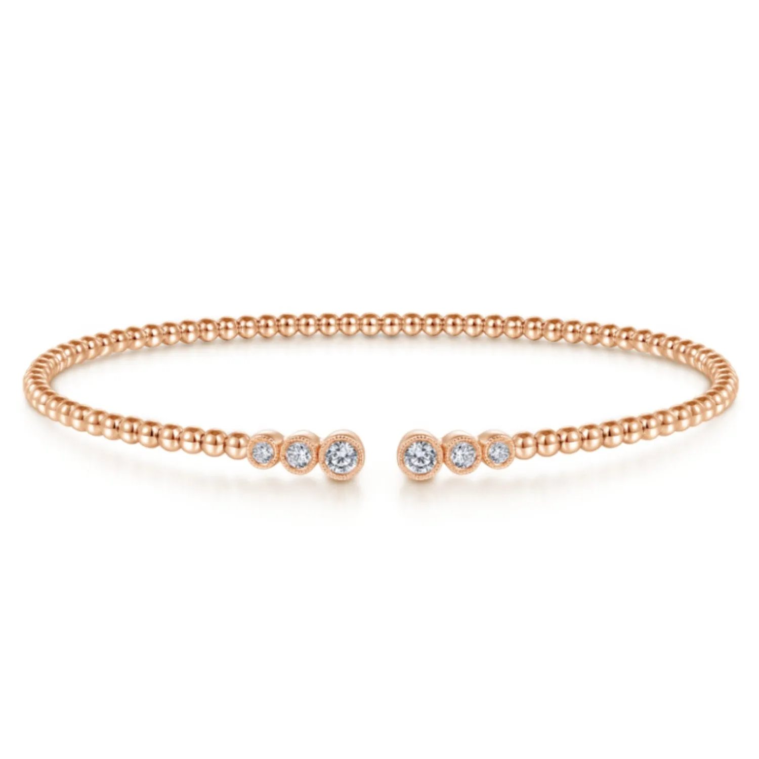 Gabriel & Co. Bujukan Graduating Bezel Diamond Bangle