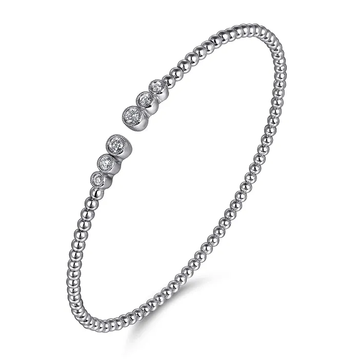 Gabriel & Co. Bujukan Graduating Bezel Diamond Bangle